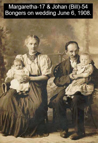 Margaretha & Johan Bongers on Wedding, June 6, 1908